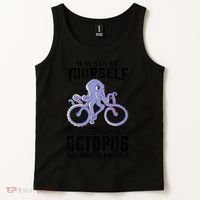Octopus Sea Monster Cycling Always Be Yourself Cephalopod Tank Top thumb 2