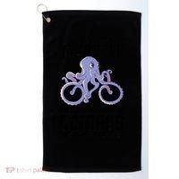 Octopus Sea Monster Cycling Always Be Yourself Cephalopod Golf Towel thumb 0