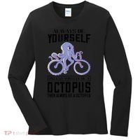 Octopus Sea Monster Cycling Always Be Yourself Cephalopod Women's Long Sleeve Shirt thumb 0