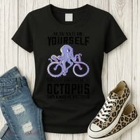Octopus Sea Monster Cycling Always Be Yourself Cephalopod Women's T-Shirt thumb 3