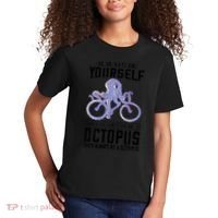 Octopus Sea Monster Cycling Always Be Yourself Cephalopod Kids T-Shirt thumb 2