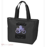Octopus Sea Monster Cycling Always Be Yourself Cephalopod Tote Bag thumb 3