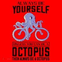 Octopus Sea Monster Cycling Always Be Yourself Cephalopod Santa Hat thumb 1