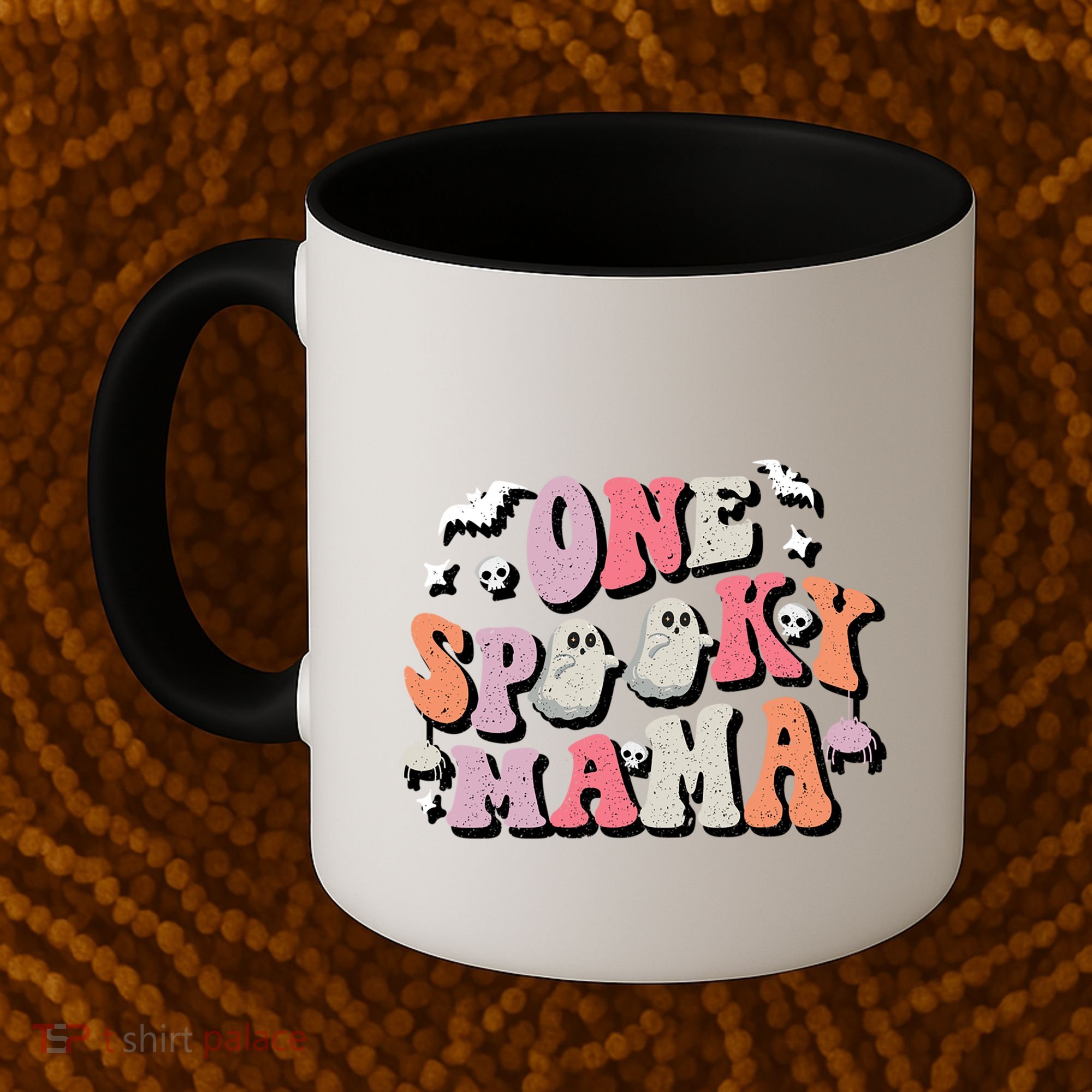 One Spooky Mama Funny Halloween Mom Costume Groovy Cute Gift Coffee Mug