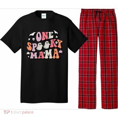 One Spooky Mama Funny Halloween Mom Costume Groovy Cute Gift Pajama Set