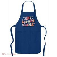 One Spooky Mama Funny Halloween Mom Costume Groovy Cute Gift Apron thumb 0