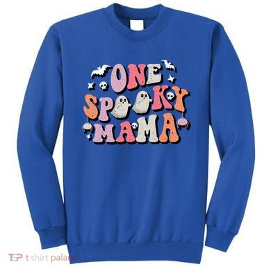 One Spooky Mama Funny Halloween Mom Costume Groovy Cute Gift Sweatshirt