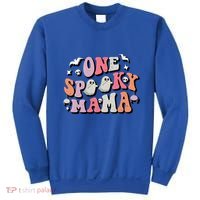 One Spooky Mama Funny Halloween Mom Costume Groovy Cute Gift Sweatshirt thumb 0