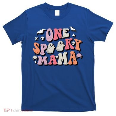 One Spooky Mama Funny Halloween Mom Costume Groovy Cute Gift T-Shirt