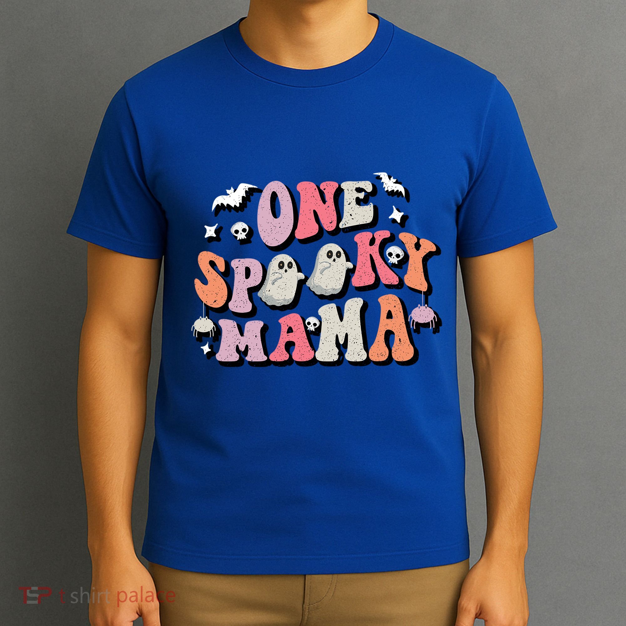 One Spooky Mama Funny Halloween Mom Costume Groovy Cute Gift T-Shirt