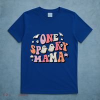 One Spooky Mama Funny Halloween Mom Costume Groovy Cute Gift T-Shirt thumb 5