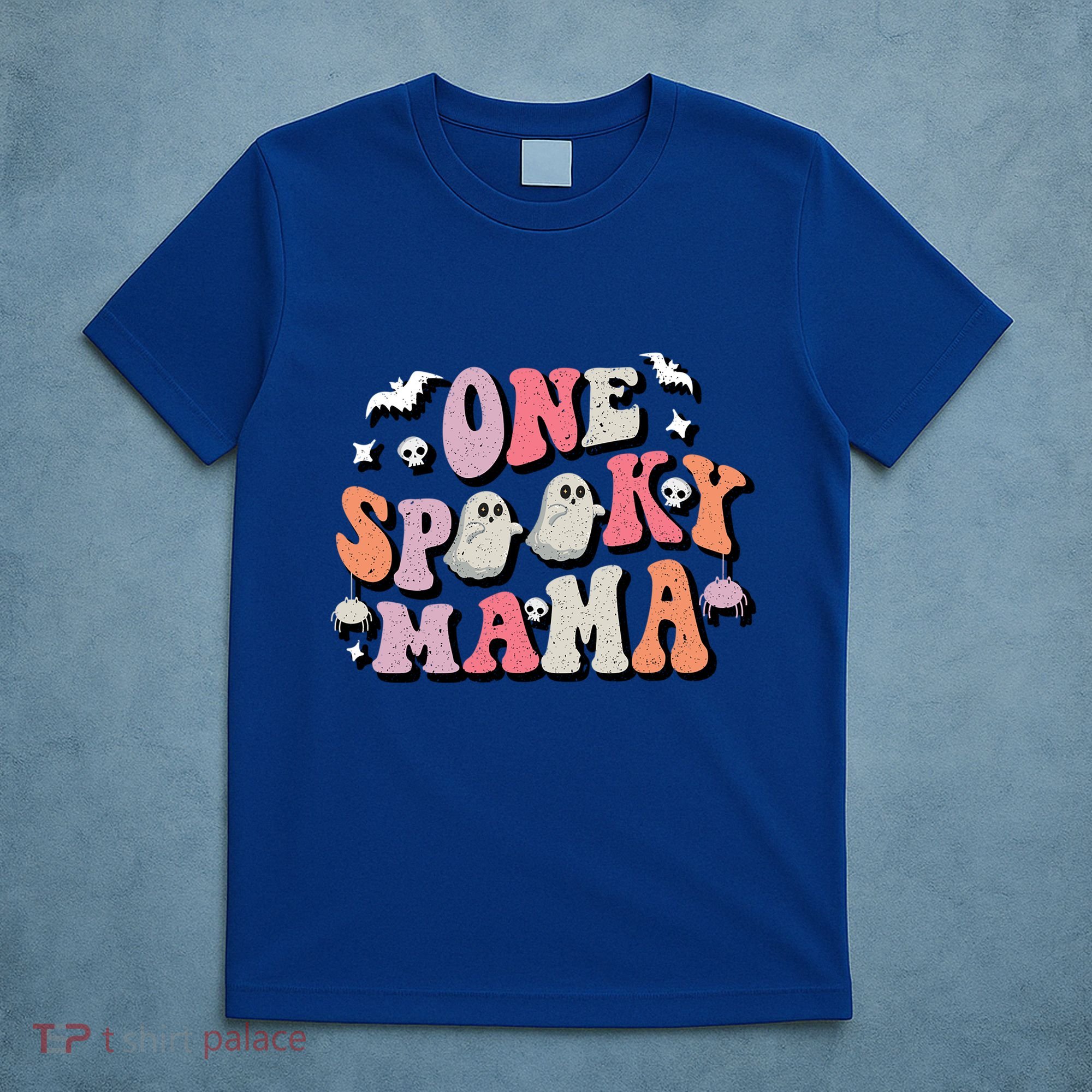 One Spooky Mama Funny Halloween Mom Costume Groovy Cute Gift T-Shirt