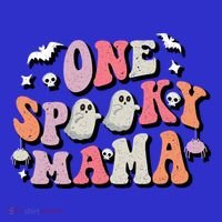 One Spooky Mama Funny Halloween Mom Costume Groovy Cute Gift T-Shirt thumb 7