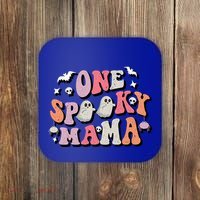 One Spooky Mama Funny Halloween Mom Costume Groovy Cute Gift Coaster thumb 0