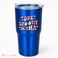 One Spooky Mama Funny Halloween Mom Costume Groovy Cute Gift Tumbler thumb 0
