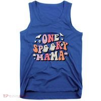 One Spooky Mama Funny Halloween Mom Costume Groovy Cute Gift Tank Top thumb 0