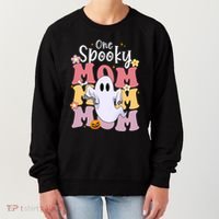 One Spooky Mom Halloween Cute Ghosts Grovvy Mommy Gift Meaningful Gift Women's Sweatshirt thumb 0