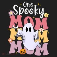 One Spooky Mom Halloween Cute Ghosts Grovvy Mommy Gift Meaningful Gift Women's Sweatshirt thumb 2