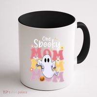 One Spooky Mom Halloween Cute Ghosts Grovvy Mommy Gift Meaningful Gift Coffee Mug thumb 1