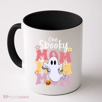One Spooky Mom Halloween Cute Ghosts Grovvy Mommy Gift Meaningful Gift Coffee Mug thumb 0