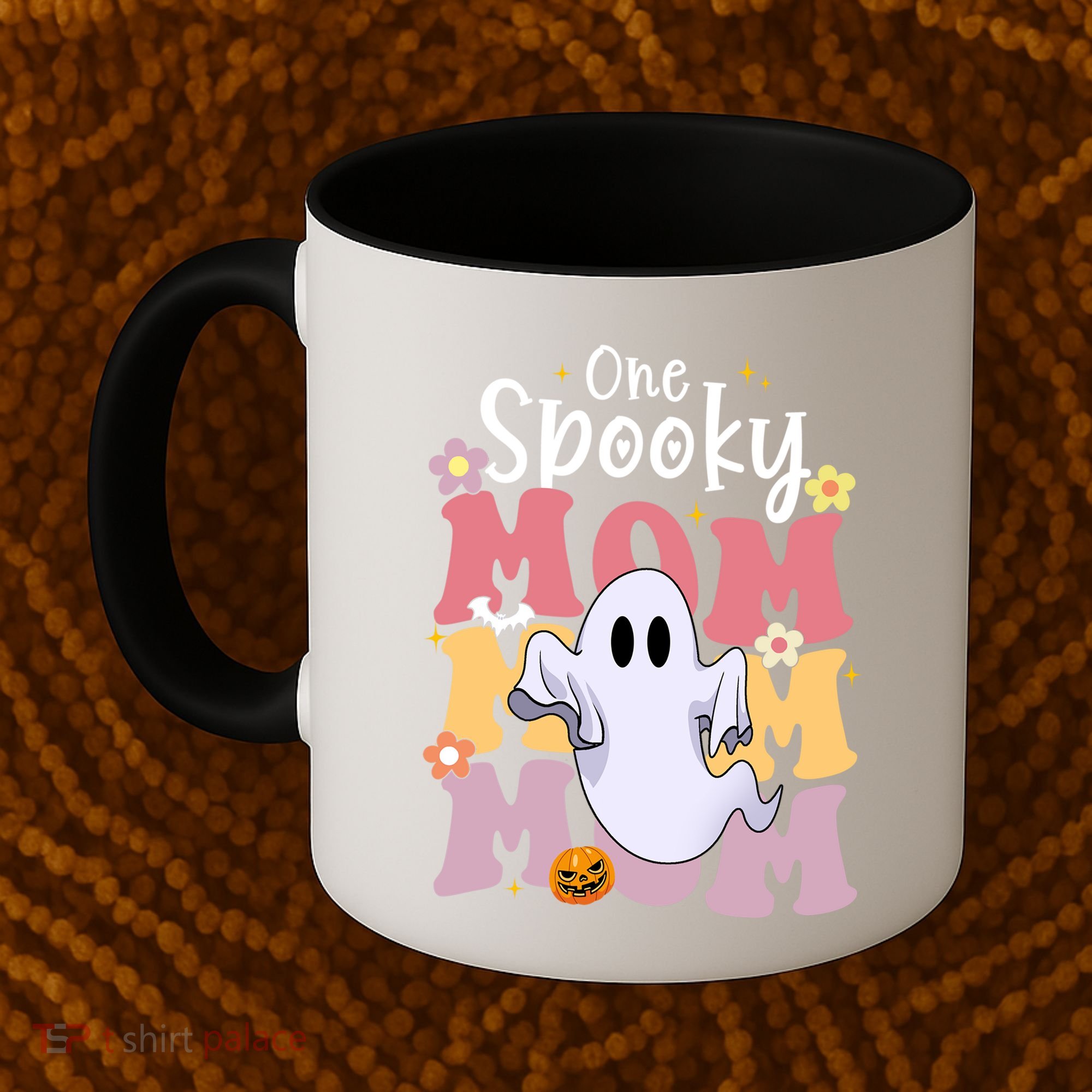 One Spooky Mom Halloween Cute Ghosts Grovvy Mommy Gift Meaningful Gift Coffee Mug