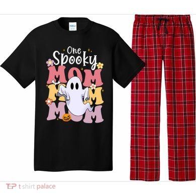 One Spooky Mom Halloween Cute Ghosts Grovvy Mommy Gift Meaningful Gift Pajama Set