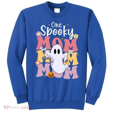One Spooky Mom Halloween Cute Ghosts Grovvy Mommy Gift Meaningful Gift Sweatshirt