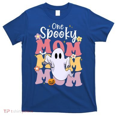 One Spooky Mom Halloween Cute Ghosts Grovvy Mommy Gift Meaningful Gift T-Shirt