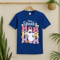One Spooky Mom Halloween Cute Ghosts Grovvy Mommy Gift Meaningful Gift T-Shirt thumb 2