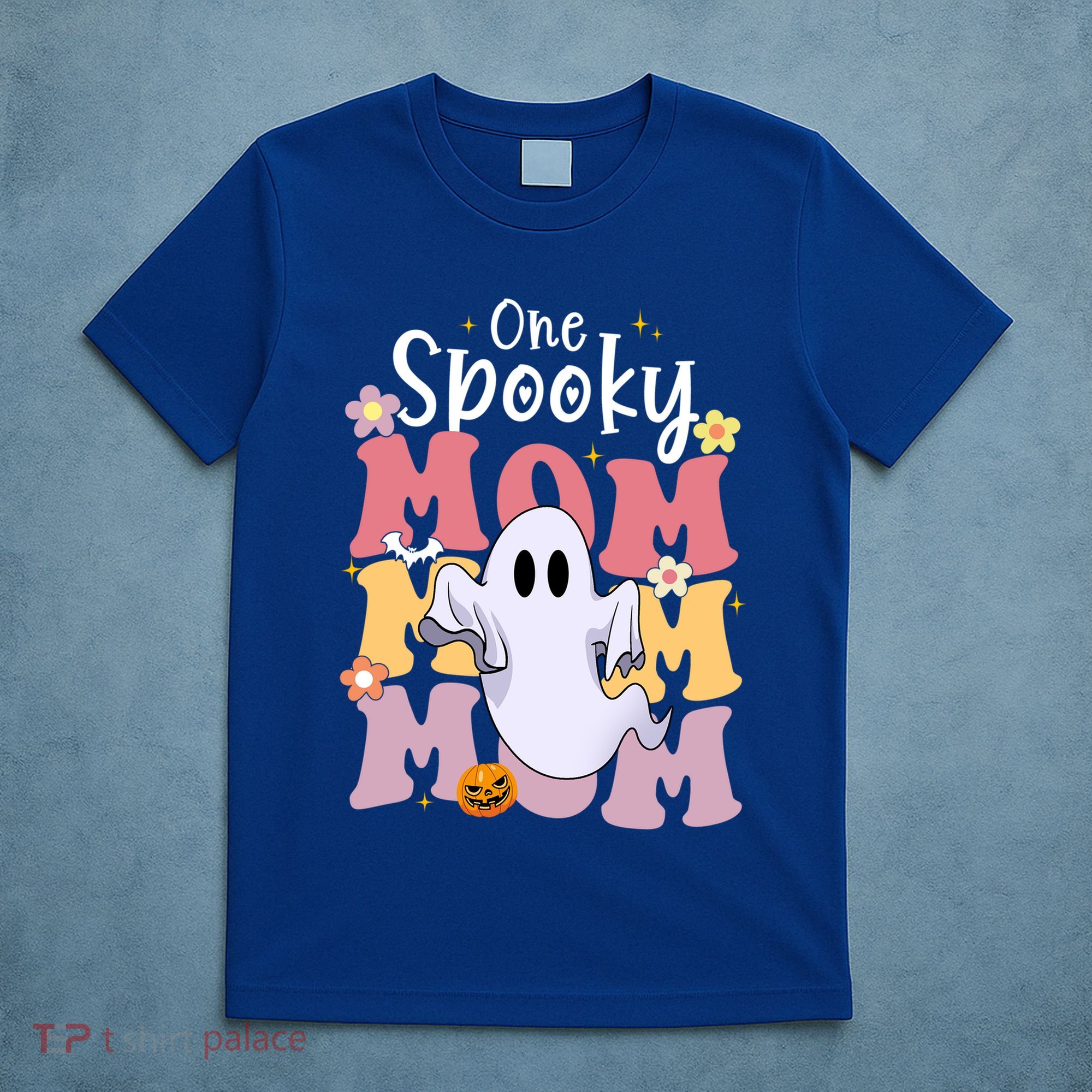 One Spooky Mom Halloween Cute Ghosts Grovvy Mommy Gift Meaningful Gift T-Shirt