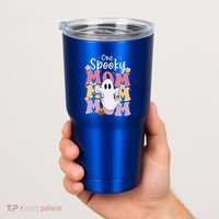 One Spooky Mom Halloween Cute Ghosts Grovvy Mommy Gift Meaningful Gift Tumbler thumb 2