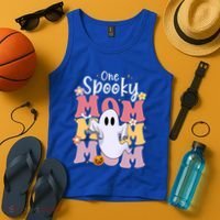 One Spooky Mom Halloween Cute Ghosts Grovvy Mommy Gift Meaningful Gift Tank Top thumb 4