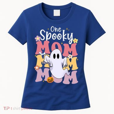 One Spooky Mom Halloween Cute Ghosts Grovvy Mommy Gift Meaningful Gift Women's T-Shirt