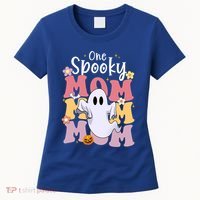One Spooky Mom Halloween Cute Ghosts Grovvy Mommy Gift Meaningful Gift Women's T-Shirt thumb 0