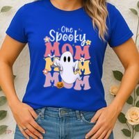 One Spooky Mom Halloween Cute Ghosts Grovvy Mommy Gift Meaningful Gift Women's T-Shirt thumb 2