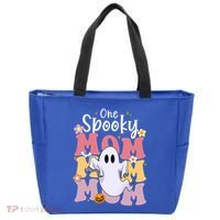 One Spooky Mom Halloween Cute Ghosts Grovvy Mommy Gift Meaningful Gift Tote Bag thumb 0