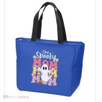 One Spooky Mom Halloween Cute Ghosts Grovvy Mommy Gift Meaningful Gift Tote Bag thumb 3