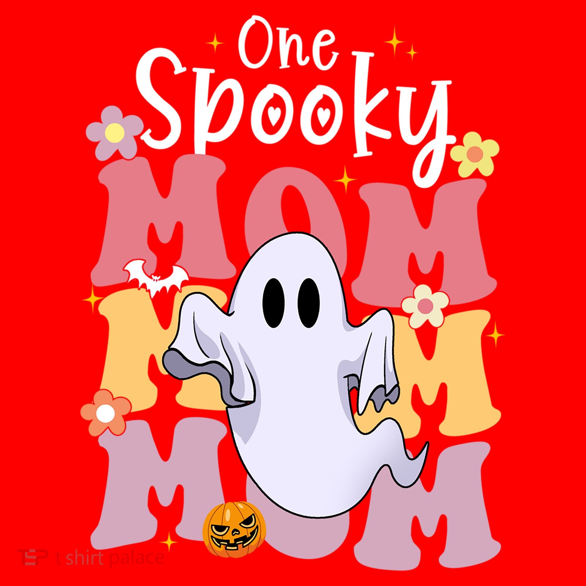 One Spooky Mom Halloween Cute Ghosts Grovvy Mommy Gift Meaningful Gift Santa Hat