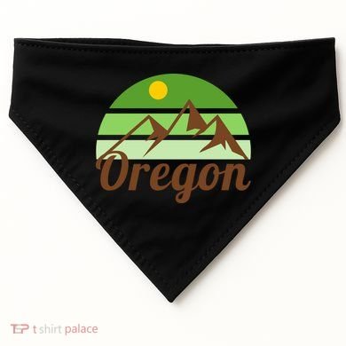Oregon Simple Mountain Logo USA-Made Doggie Bandana