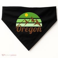 Oregon Simple Mountain Logo USA-Made Doggie Bandana thumb 0