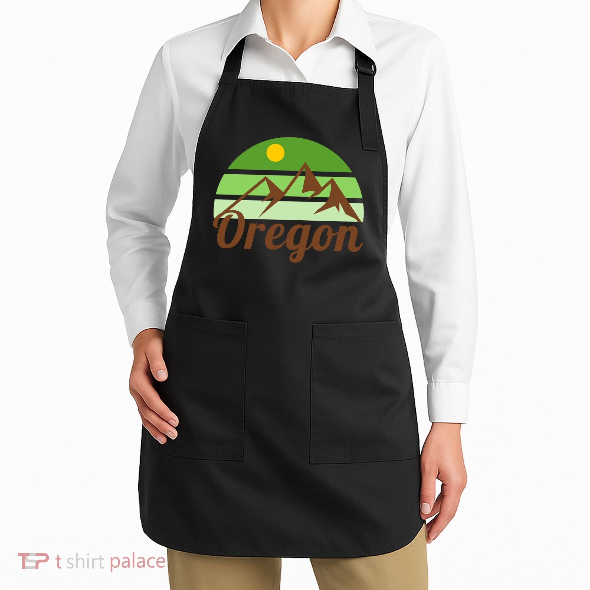 Oregon Simple Mountain Logo Apron