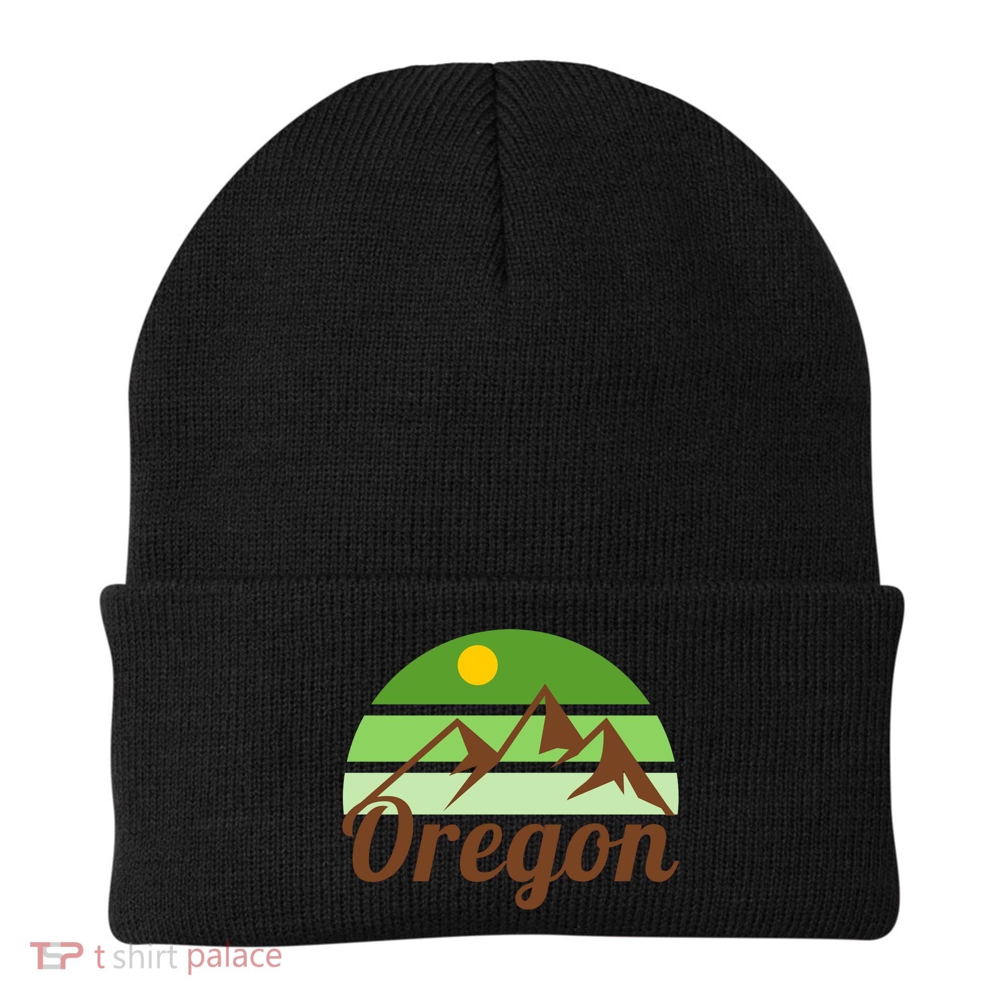 Oregon Simple Mountain Logo Beanie