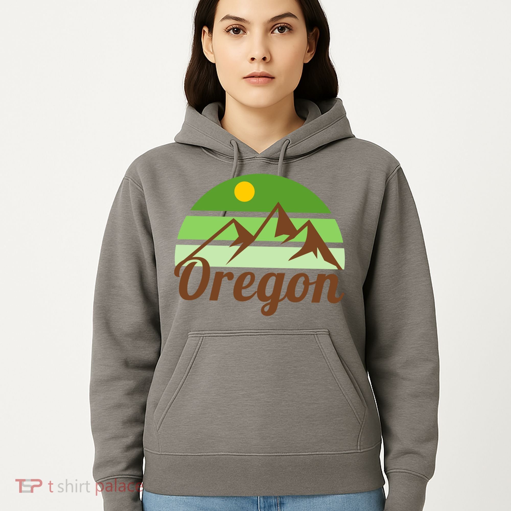 Oregon Simple Mountain Logo Hoodie