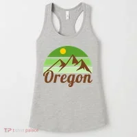 Oregon Simple Mountain Logo Women's Tank Top thumb 0