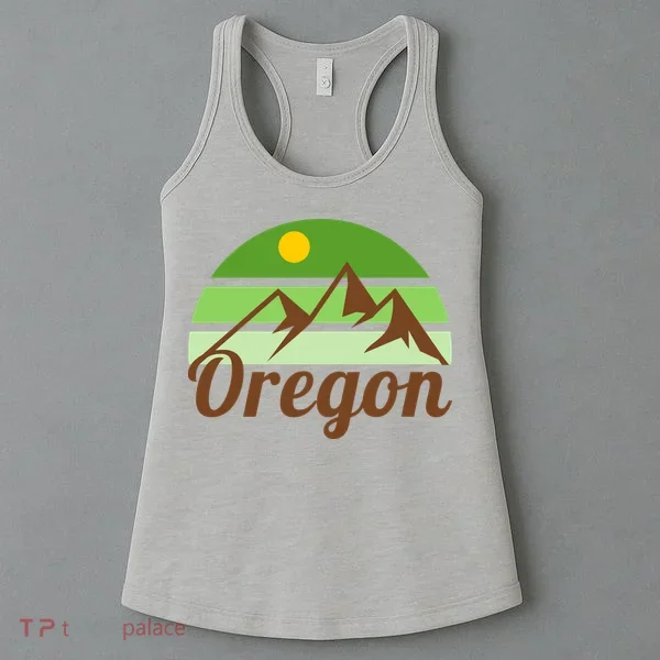 Oregon Simple Mountain Logo Women's Tank Top