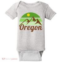 Oregon Simple Mountain Logo Baby Bodysuit thumb 0