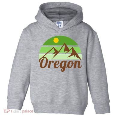Oregon Simple Mountain Logo Toddler Hoodie