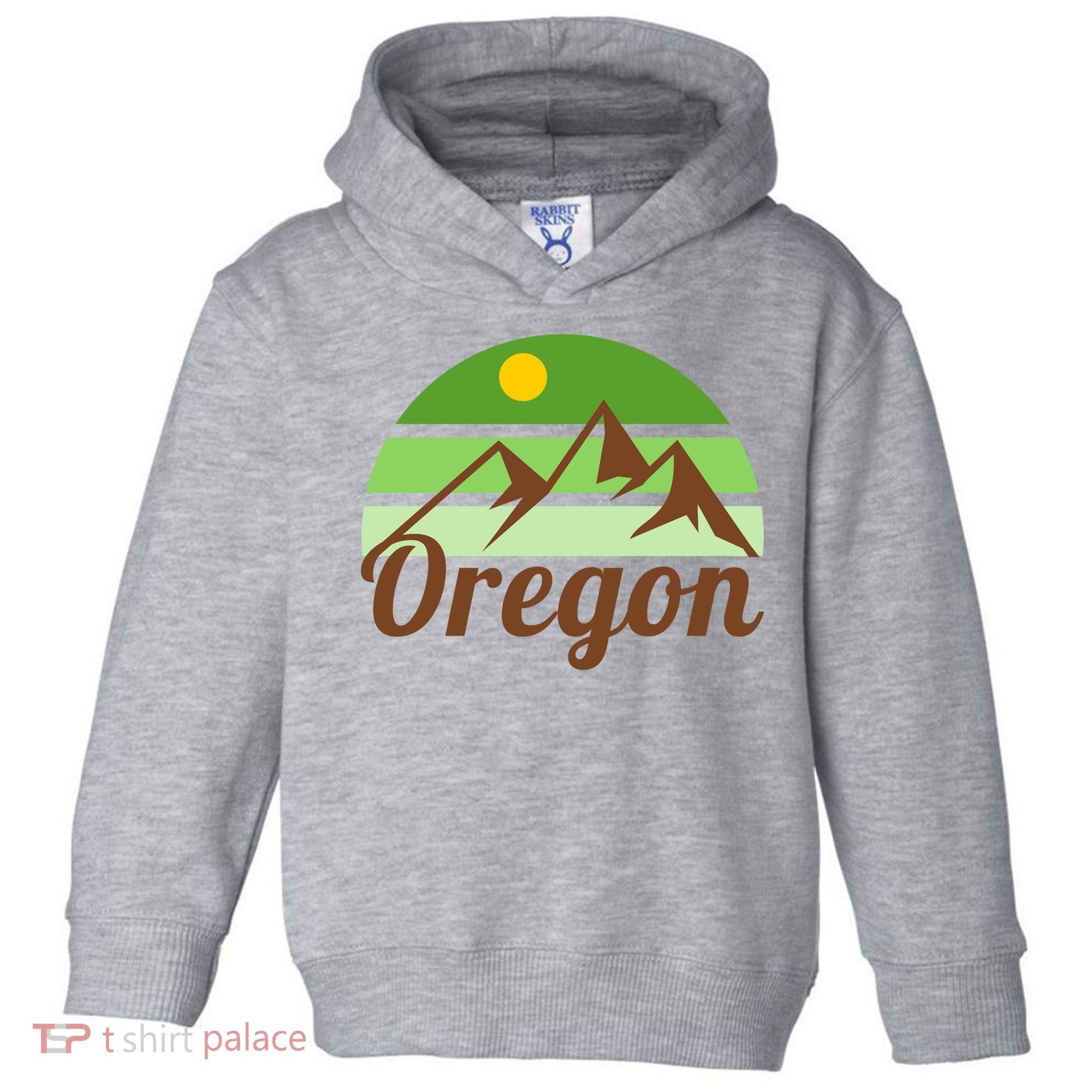 Oregon Simple Mountain Logo Toddler Hoodie