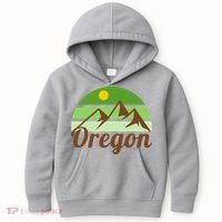 Oregon Simple Mountain Logo Kids Hoodie thumb 0