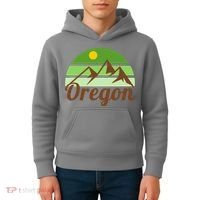 Oregon Simple Mountain Logo Kids Hoodie thumb 4